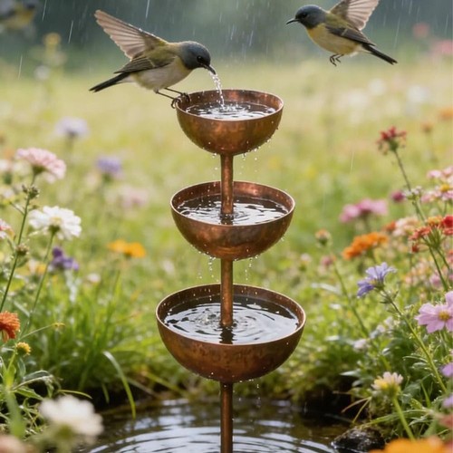Metal bird bath water - uk,