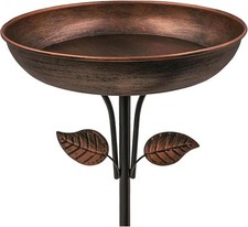 35.8in Metal Bird Bath &