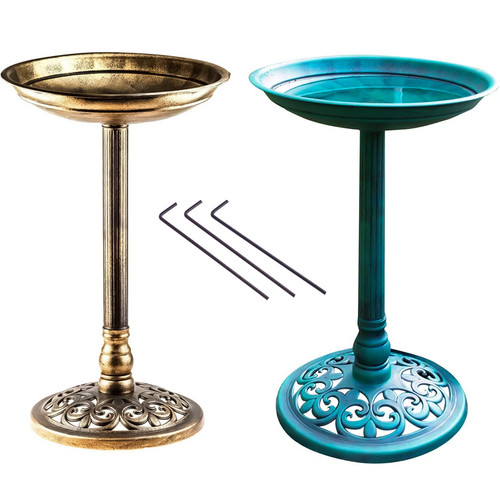 Bird bath pedestal water bowl - bird,