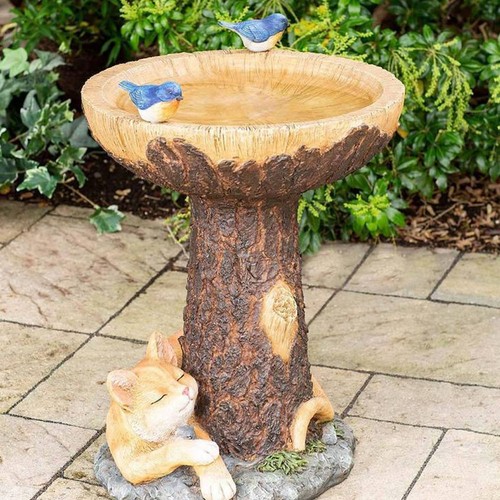 Bird bath feeder - &, pedestal