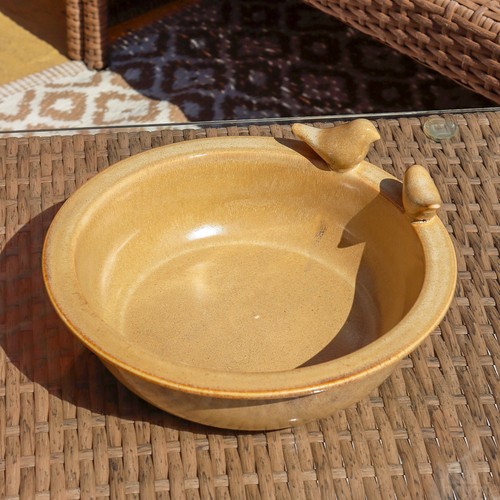 Brown reactive glaze - glaze, bird