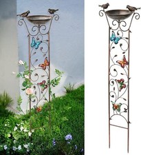 Bird Bath with Garden Trellis