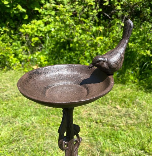 Cast iron bird - bird, feeder