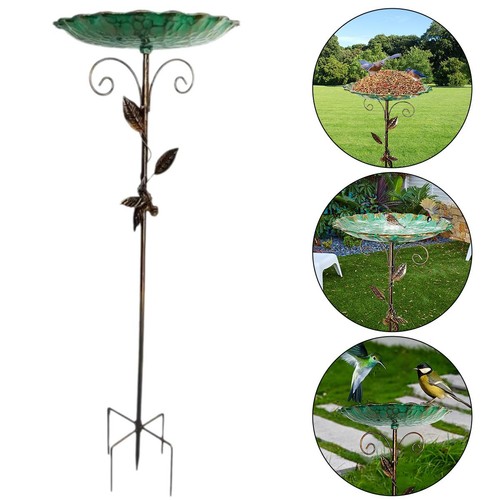 Durable vintage iron bird bath - vintage,