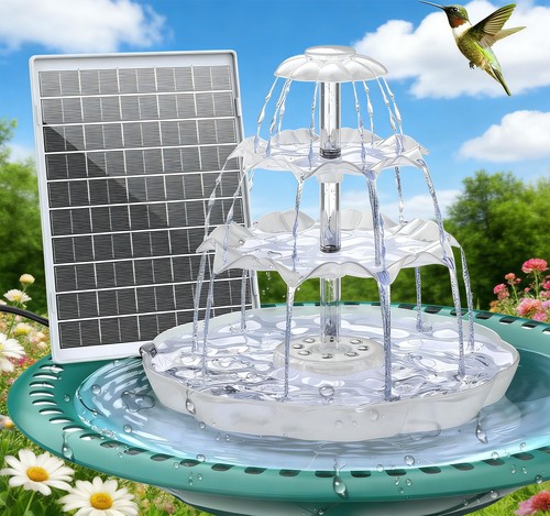 Tiers solar bird bath - 3-tiers,