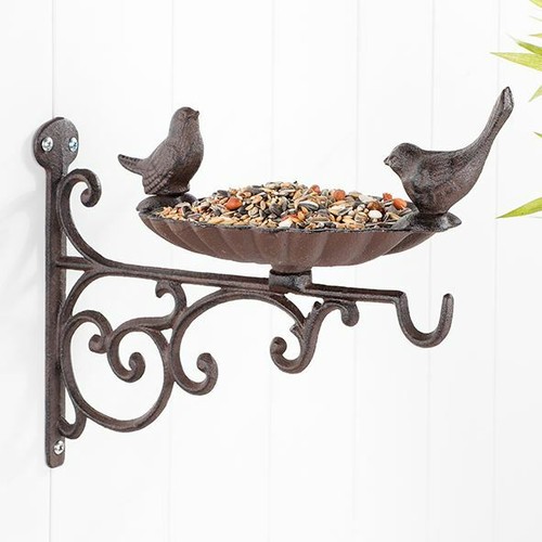 Iron bird bath - &, feeder